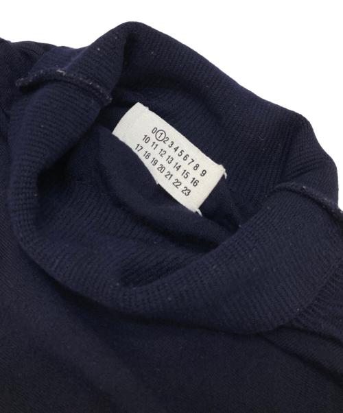 Maison Martin Margiela（メゾンマルタンマルジェラ）Maison Martin Margiela (メゾンマルタンマルジェラ) ウール ハイゲージ タートルネックニット ネイビー サイズ:1の古着・服飾アイテム