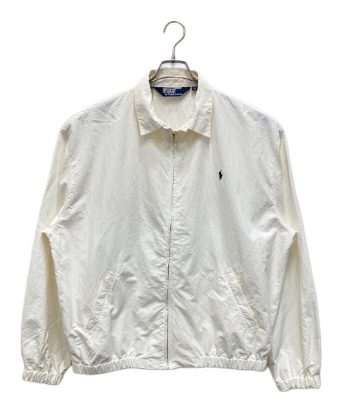 POLO RALPH LAUREN（ポロ・ラルフローレン）POLO RALPH LAUREN (ポロ・ラルフローレン) ナイロンスイングトップ ホワイト サイズ:XLの古着・服飾アイテム