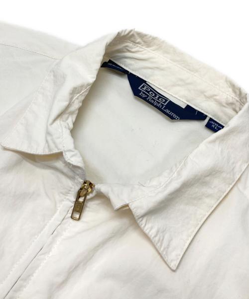 POLO RALPH LAUREN（ポロ・ラルフローレン）POLO RALPH LAUREN (ポロ・ラルフローレン) ナイロンスイングトップ ホワイト サイズ:XLの古着・服飾アイテム