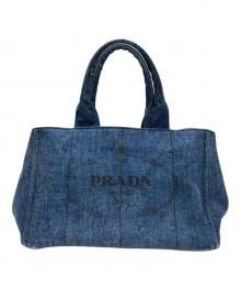 PRADA（プラダ）の古着「カナパデニムハンドバッグ」｜インディゴ