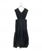 JANE SMITHジェーンスミス）の古着「FRONTZIP BALOON ONEPIECE」｜ブラック