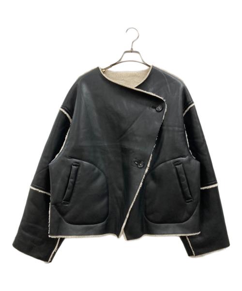 ETRE TOKYO（エトレトウキョウ）ETRE TOKYO (エトレトウキョウ) リバーシブルムートンブルゾン ブラック サイズ:Mの古着・服飾アイテム