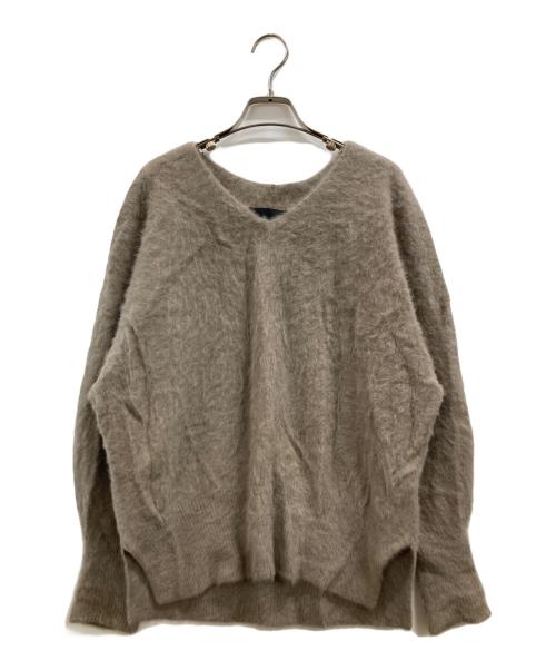 journal standard L'essage（ジャーナルスタンダード レサージュ）journal standard L'essage (ジャーナルスタンダード レサージュ) FOX CASHMERE オフプルオーバー ブラウン サイズ:不明(実寸参照)の古着・服飾アイテム