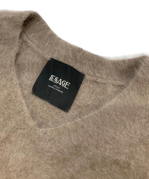 journal standard L'essage（ジャーナルスタンダード レサージュ）journal standard L'essage (ジャーナルスタンダード レサージュ) FOX CASHMERE オフプルオーバー ブラウン サイズ:不明(実寸参照)の古着・服飾アイテム