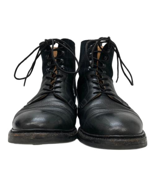 Crockett & Jones（クロケット＆ジョーンズ）Crockett & Jones (クロケット＆ジョーンズ) SHIPS (シップス) スウェード切替レースアップブーツ ブラック サイズ:8Eの古着・服飾アイテム