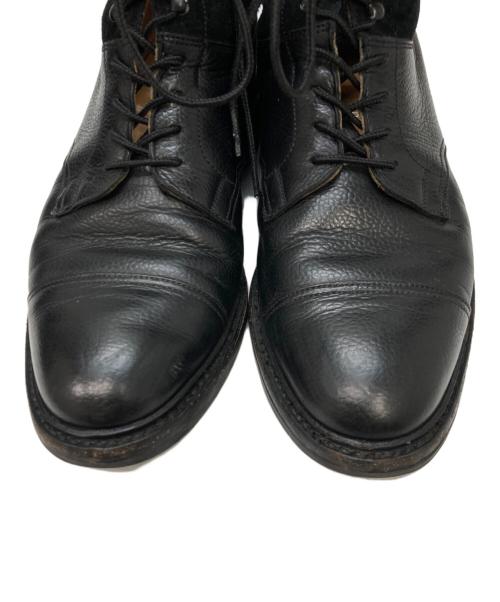 Crockett & Jones（クロケット＆ジョーンズ）Crockett & Jones (クロケット＆ジョーンズ) SHIPS (シップス) スウェード切替レースアップブーツ ブラック サイズ:8Eの古着・服飾アイテム