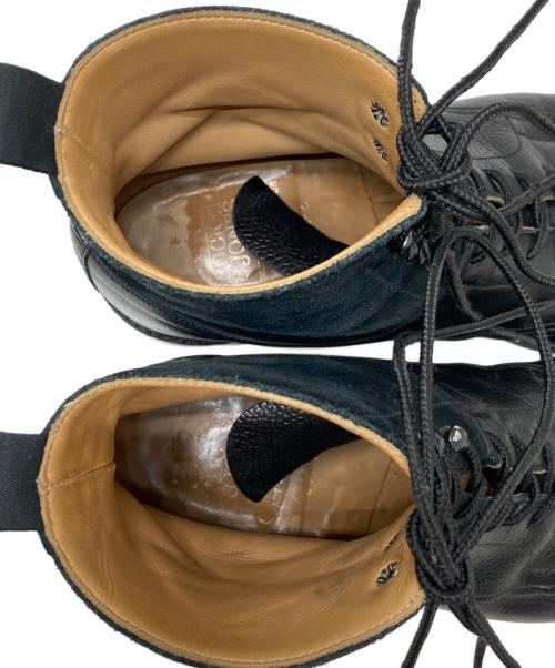 Crockett & Jones（クロケット＆ジョーンズ）Crockett & Jones (クロケット＆ジョーンズ) SHIPS (シップス) スウェード切替レースアップブーツ ブラック サイズ:8Eの古着・服飾アイテム