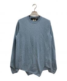 COMME des GARCONS HOMME PLUS（コムデギャルソンオムプリュス）の古着「クルーネックデザインニット」｜ブルー
