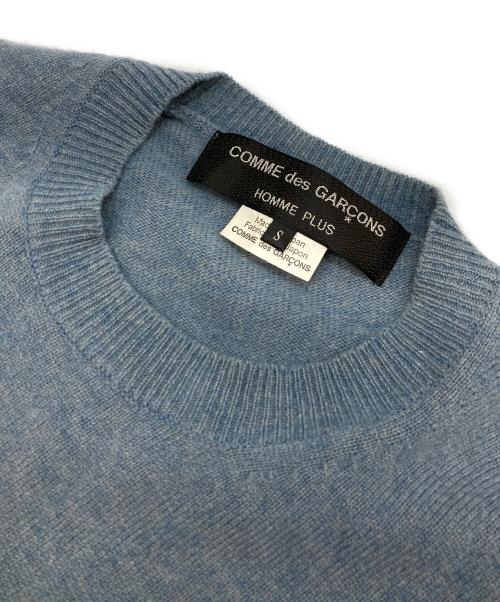 COMME des GARCONS HOMME PLUS（コムデギャルソンオムプリュス）COMME des GARCONS HOMME PLUS (コムデギャルソンオムプリュス) クルーネックデザインニット ブルー サイズ:Sの古着・服飾アイテム