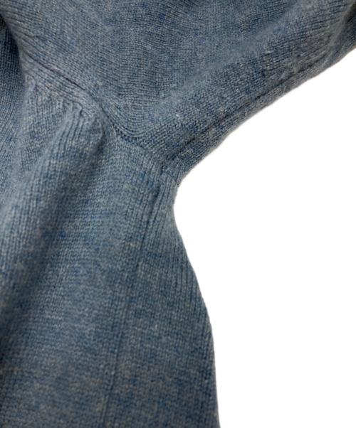 COMME des GARCONS HOMME PLUS（コムデギャルソンオムプリュス）COMME des GARCONS HOMME PLUS (コムデギャルソンオムプリュス) クルーネックデザインニット ブルー サイズ:Sの古着・服飾アイテム