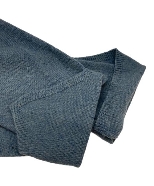COMME des GARCONS HOMME PLUS（コムデギャルソンオムプリュス）COMME des GARCONS HOMME PLUS (コムデギャルソンオムプリュス) クルーネックデザインニット ブルー サイズ:Sの古着・服飾アイテム