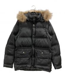 BURBERRY BLACK LABEL（バーバリーブラックレーベル）の古着「ファー付ダウンジャケット」｜ブラック