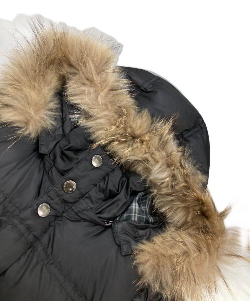 BURBERRY BLACK LABEL（バーバリーブラックレーベル）BURBERRY BLACK LABEL (バーバリーブラックレーベル) ファー付ダウンジャケット ブラック サイズ:Lの古着・服飾アイテム