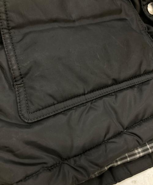 BURBERRY BLACK LABEL（バーバリーブラックレーベル）BURBERRY BLACK LABEL (バーバリーブラックレーベル) ファー付ダウンジャケット ブラック サイズ:Lの古着・服飾アイテム