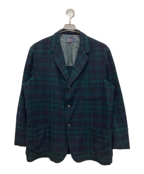 PENDLETON（ペンドルトン）PENDLETON (ペンドルトン) ブラックウォッチテーラードジャケット グリーン サイズ:不明（実寸参照）の古着・服飾アイテム