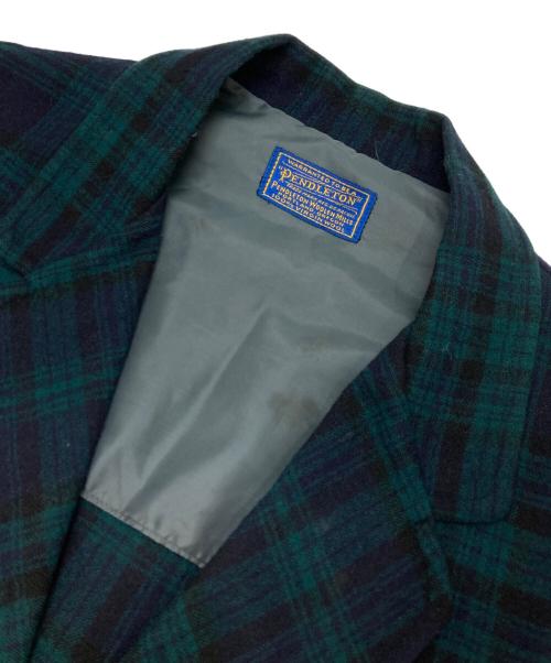 PENDLETON（ペンドルトン）PENDLETON (ペンドルトン) ブラックウォッチテーラードジャケット グリーン サイズ:不明（実寸参照）の古着・服飾アイテム