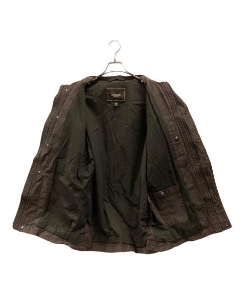 COACH（コーチ）COACH (コーチ) チェックフィールドジャケット ブラウン サイズ:Mの古着・服飾アイテム