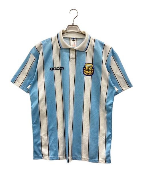adidas（アディダス）adidas (アディダス) アルゼンチン代表 ホームユニフォーム ホワイト×ブルー サイズ:Lの古着・服飾アイテム