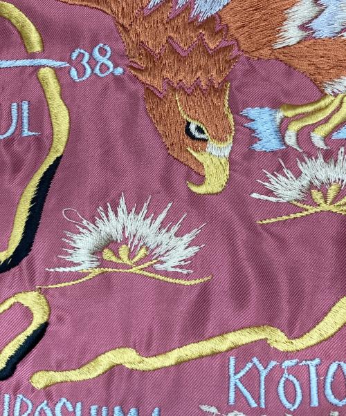 東洋エンタープライズ（トウヨウエンタープライズ）東洋エンタープライズ (トウヨウエンタープライズ) SOUVENIR JACKET 「TIGER×EAGLE」 レッド×ブルー サイズ:XLの古着・服飾アイテム