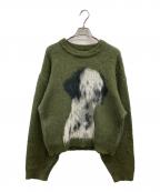 Knuth Marfクヌースマーフ）の古着「dalmatian shaggy knit」｜グリーン