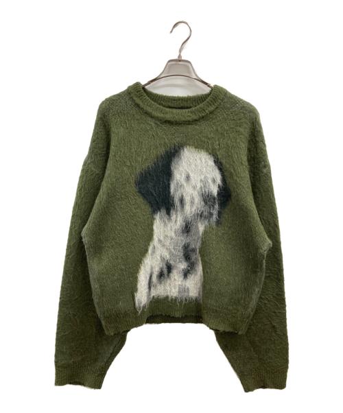 Knuth Marf（クヌースマーフ）Knuth Marf (クヌースマーフ) dalmatian shaggy knit グリーン サイズ:FREEの古着・服飾アイテム