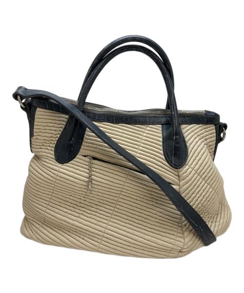 HIROKO HAYASHI（ヒロコ ハヤシ）HIROKO HAYASHI (ヒロコ ハヤシ) 2WAYバッグ アイボリーの古着・服飾アイテム