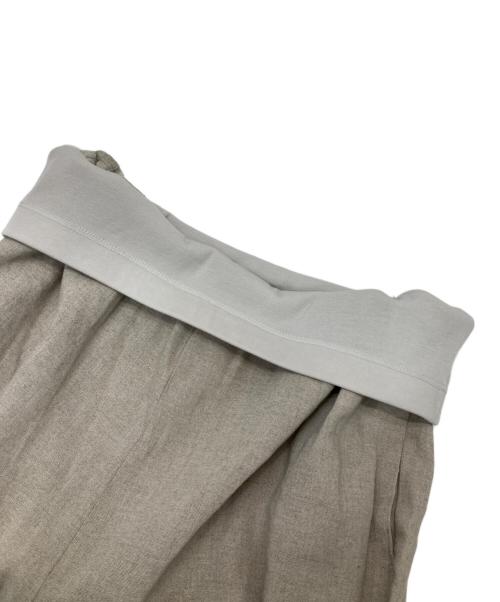 BEARDSLEY（ビアズリー）BEARDSLEY (ビアズリー) リネンウエストリブパンツ ベージュ サイズ:1 未使用品の古着・服飾アイテム