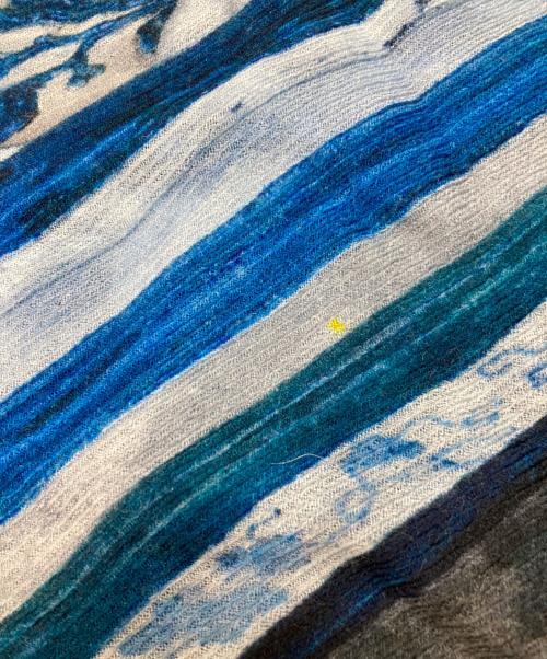 Massimo Listri（マッシモ・リストリ）Massimo Listri (マッシモ・リストリ) 大判ストール ブルーの古着・服飾アイテム