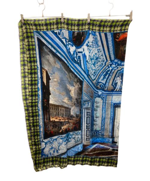 Massimo Listri（マッシモ・リストリ）Massimo Listri (マッシモ・リストリ) 大判ストール ブルーの古着・服飾アイテム