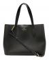 Kate Spade（ケイトスペード）の古着「グレインレザー ハーパー ロゴ サッチェル 2WAY」｜ブラック