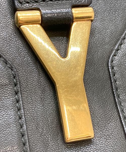 Yves Saint Laurent（イヴサンローラン）Yves Saint Laurent (イヴサンローラン) カバスシックYラインレザーハンドバッグ ブラックの古着・服飾アイテム