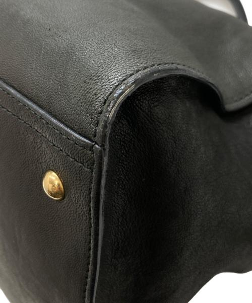 Yves Saint Laurent（イヴサンローラン）Yves Saint Laurent (イヴサンローラン) カバスシックYラインレザーハンドバッグ ブラックの古着・服飾アイテム