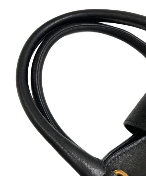 Yves Saint Laurent（イヴサンローラン）Yves Saint Laurent (イヴサンローラン) カバスシックYラインレザーハンドバッグ ブラックの古着・服飾アイテム