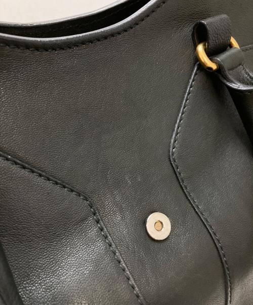 Yves Saint Laurent（イヴサンローラン）Yves Saint Laurent (イヴサンローラン) カバスシックYラインレザーハンドバッグ ブラックの古着・服飾アイテム