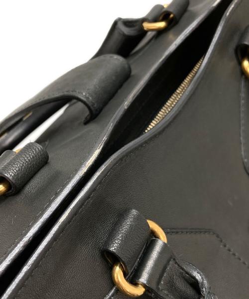 Yves Saint Laurent（イヴサンローラン）Yves Saint Laurent (イヴサンローラン) カバスシックYラインレザーハンドバッグ ブラックの古着・服飾アイテム