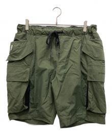 Stripes For Creative（ストライプ フォー クリエイティブ）の古着「WIDE CARGO SHORTS」｜オリーブ