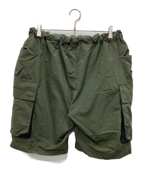 Stripes For Creative（ストライプ フォー クリエイティブ）Stripes For Creative (ストライプ フォー クリエイティブ) WIDE CARGO SHORTS オリーブ サイズ:Lの古着・服飾アイテム
