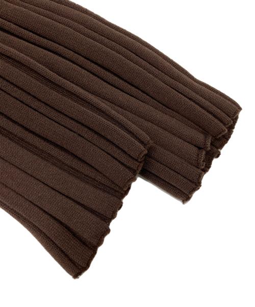 PLEATS PLEASE（プリーツプリーズ）PLEATS PLEASE (プリーツプリーズ) RIB KNIT ブラウン サイズ:不明（実寸参照）の古着・服飾アイテム