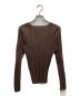 PLEATS PLEASE (プリーツプリーズ) RIB KNIT ブラウン サイズ:不明（実寸参照）：20000円