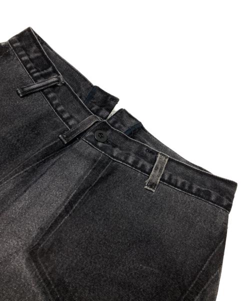 YUYA MORIBE（ユウヤモリベ）YUYA MORIBE (ユウヤモリベ) デニムパンツ ブラック サイズ:不明（実寸参照）の古着・服飾アイテム