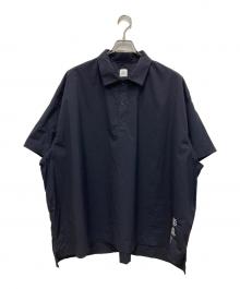 YES GOOD MARKET×SEESEE×Stripes For Creative（イエス グッド マーケット×シーシー×ストライプ フォー クリエイティブ）の古着「BIG NYLON POLO」｜ネイビー
