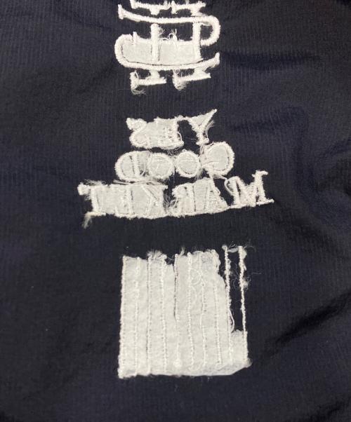 YES GOOD MARKET（イエス グッド マーケット）YES GOOD MARKET (イエス グッド マーケット) SEESEE (シーシー) Stripes For Creative (ストライプ フォー クリエイティブ) BIG NYLON POLO ネイビー サイズ:不明（実寸参照）の古着・服飾アイテム