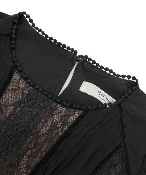 HER LIP TO（ハーリップトゥ）HER LIP TO (ハーリップトゥ) Social Lace Trimmed Dress ホワイト サイズ:Sの古着・服飾アイテム