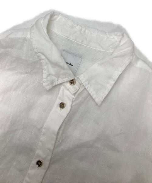 Spick and Span（スピック＆スパン）Spick and Span (スピック＆スパン) リネンカシュクール ビッグシャツ ホワイト サイズ:不明（実寸参照）の古着・服飾アイテム