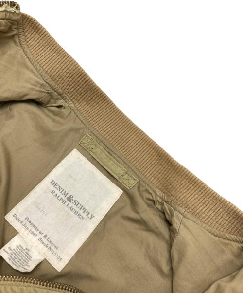 Denim & Supply Ralph Lauren（デニム＆サプライ ラルフローレン）Denim & Supply Ralph Lauren (デニム＆サプライ ラルフローレン) フライトジャケット カーキ サイズ:Sの古着・服飾アイテム