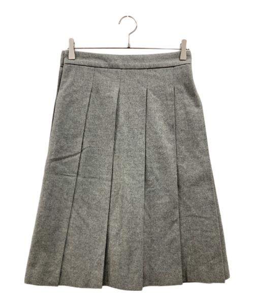 HYKE（ハイク）HYKE (ハイク) ウールプリーツスカート グレー サイズ:1の古着・服飾アイテム