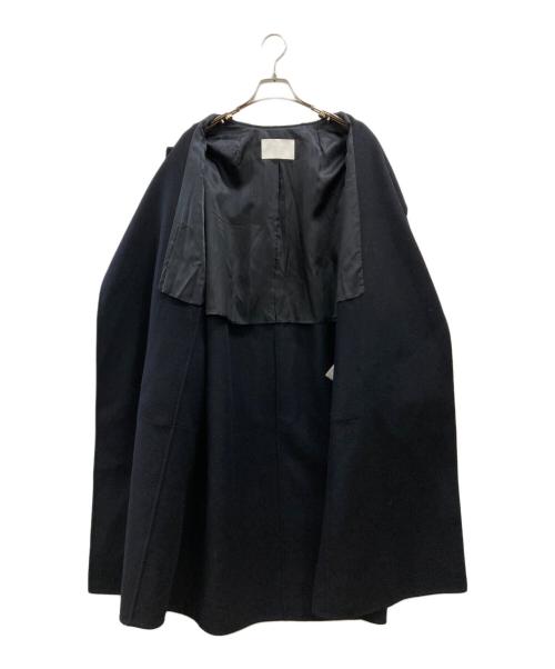 BALLSEY（ボールジィ）BALLSEY (ボールジィ) プレミアムウールリバー ノーカラーコート ネイビー サイズ:34の古着・服飾アイテム