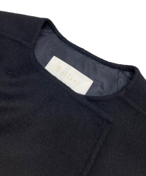 BALLSEY（ボールジィ）BALLSEY (ボールジィ) プレミアムウールリバー ノーカラーコート ネイビー サイズ:34の古着・服飾アイテム