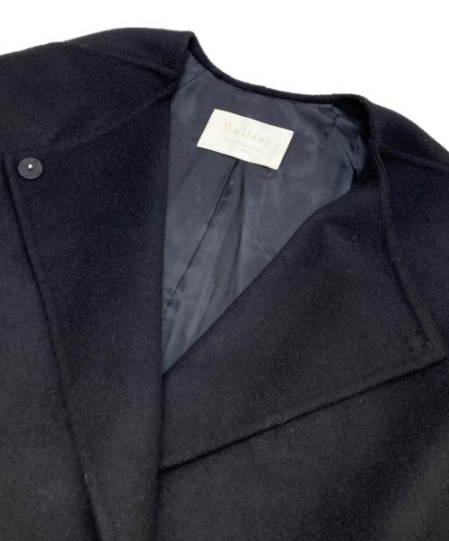 BALLSEY（ボールジィ）BALLSEY (ボールジィ) プレミアムウールリバー ノーカラーコート ネイビー サイズ:34の古着・服飾アイテム