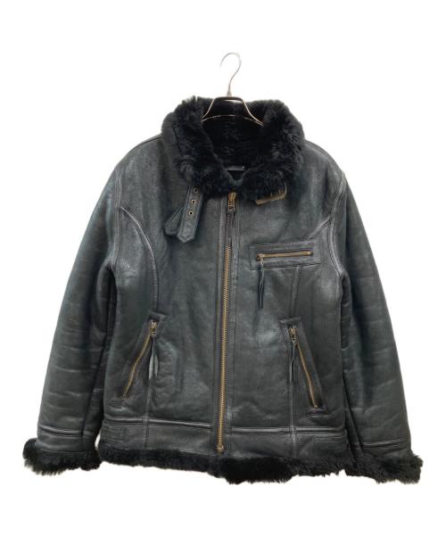 Liugoo Leathers（リューグーレザーズ）Liugoo Leathers (リューグーレザーズ) B-3 ムートンジャケット ブラック サイズ:LLの古着・服飾アイテム